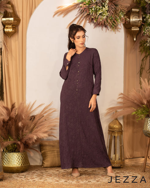 Brocaded A-Line Dress 48272